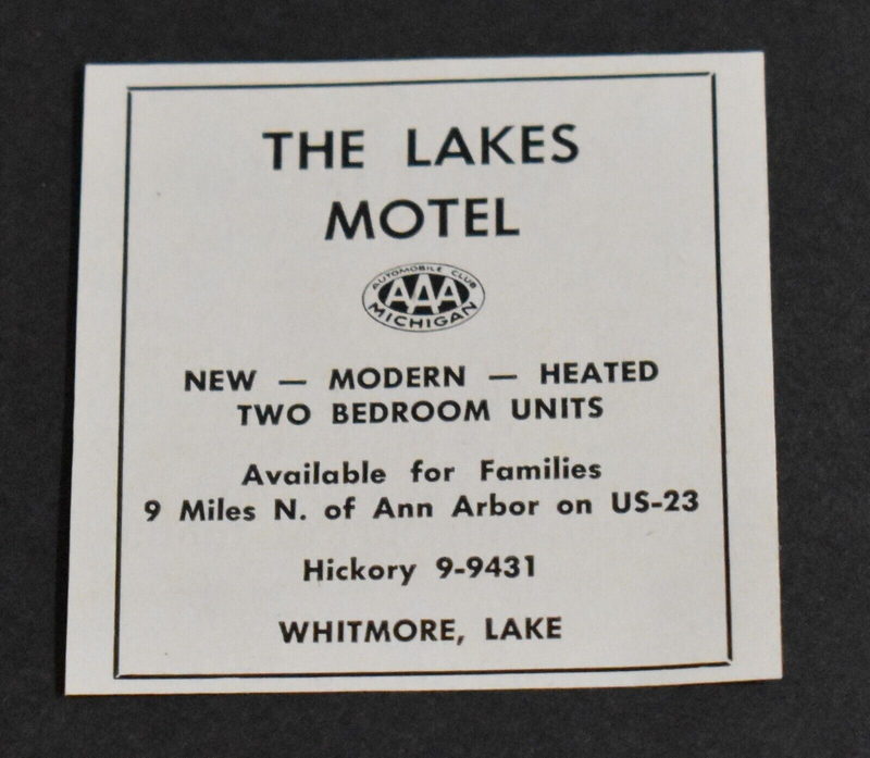 Lakes Motel - Old Yearbook Ad (newer photo)